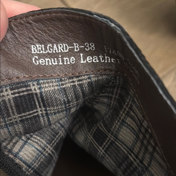 Black Leather Ankle Boots with Gold Accents - Picture 8 of 9